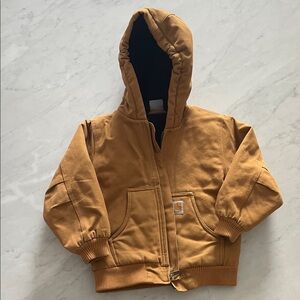 Kids Carhartt Tan Hooded Jacket